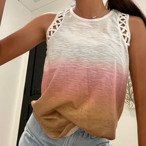 Warm Tone Faded Girls Tank